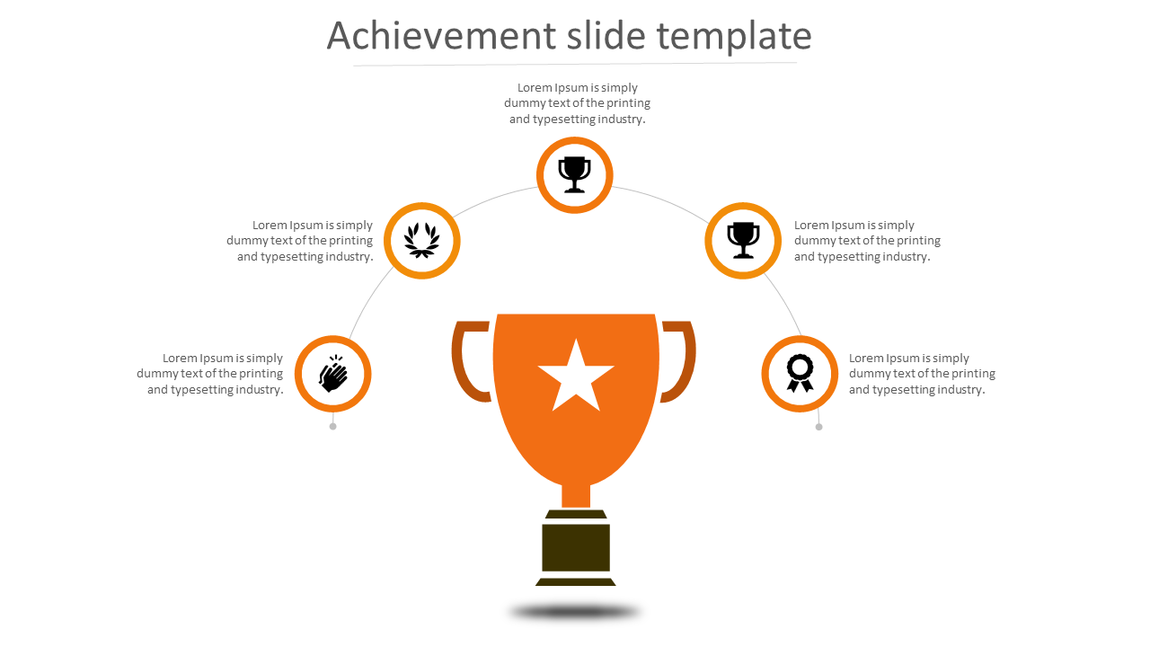 Free - Try Now! Achievement Slide Template Presentation 5-Node